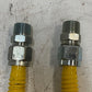 2 Qty of BrassCraft CSSB21-18 Yellow Stainless Steel Gas Connectors (2 Qty)