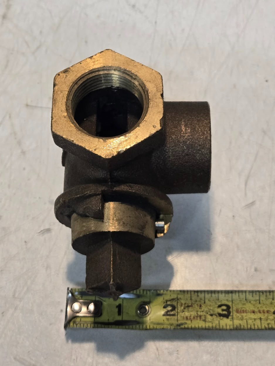 McDonald 150 3-Way Brass Valve 1 in FNPT Ports | Quarter Turn | 1-3/4 in Hex