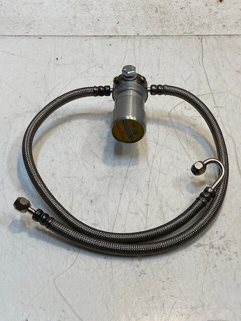 Crossfire Dual Tire Pressure Equalization A Bracket 85 PSI Stainless Steel Braid