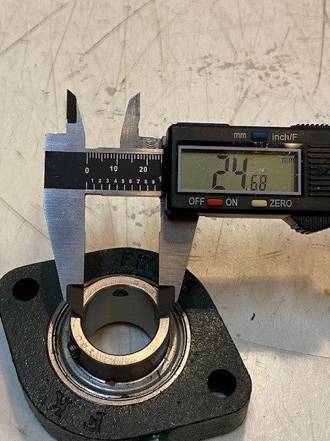 2 Qty of FK 2-Bolt Flanges FW205 w/ Insert Bearings SSB205 | 25mm Bore (2 Qty)
