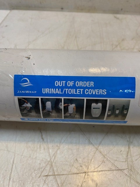 JaniWrap Out of Order Urinal Toilet Covers 32 "Not in Service" 20" x 28" Sheets