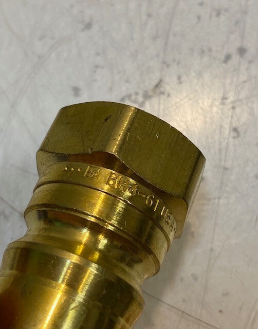 2 Quantity of Parker BH4-61 Valved Hydraulic Quick Connect Nipple (2 Quantity)