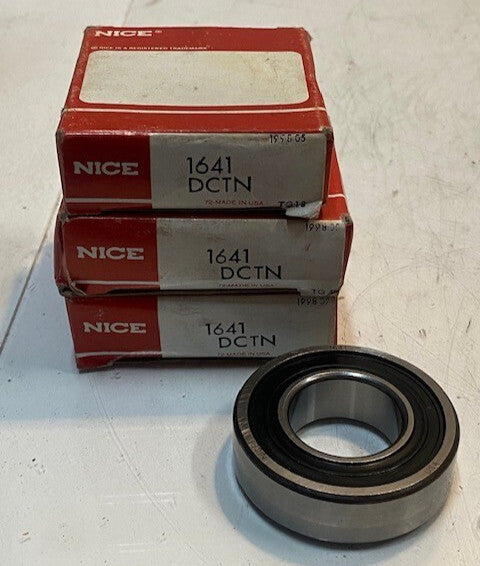 3 Quantity of NICE 1641DCTN Bearings 51mm OD 25mm Bore 14mm Thick (3 Quantity)