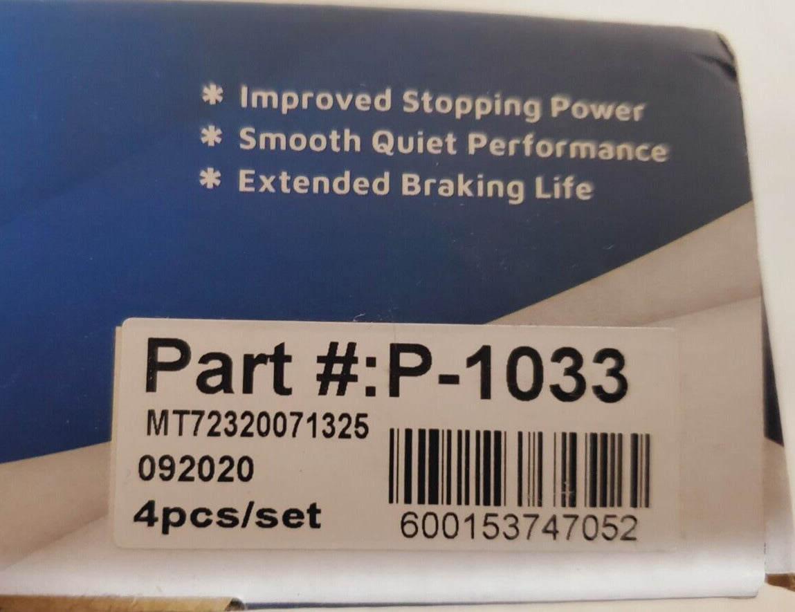 8 Qty. of Detroit Axle Rear Ceramic Brake Pads P-1033 & P-1160 (8 Qty)