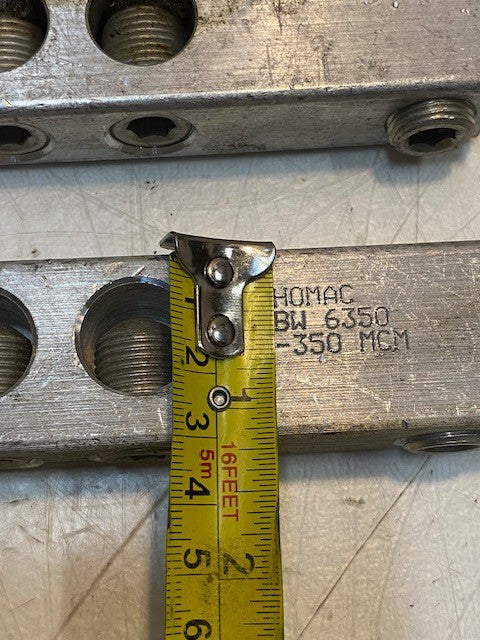 2 Quantity of HOMAC ABW 6350 12-350MCM Set Screw Pedestal Connectors (2 Qty)