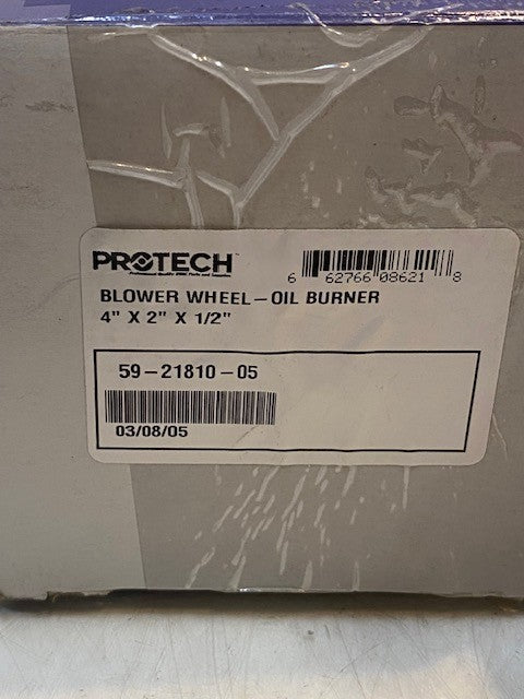 Protech Blower Wheel Oil Burner 59-21810-05 | 4" x 2" x 1/2"