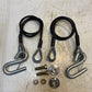 Set of 2 Trailer Safety Cables 36" Long w/ S Hooks & Hardware Tow Cable Set