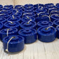 71 Pack of Solid Blue Polyurethane Caster Wheels 76mm OD 32mm Treadwidth -71 qty