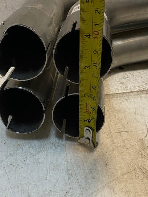 4-Pipe Exhaust Header Muffler CSP808 | 34872 | 18-1/2" Long 38mm Bore 45mm End