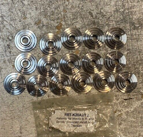 16 Quantity of RET-K20A2/T2 Titanium Valve Retainers for Honda (16 Quantity)