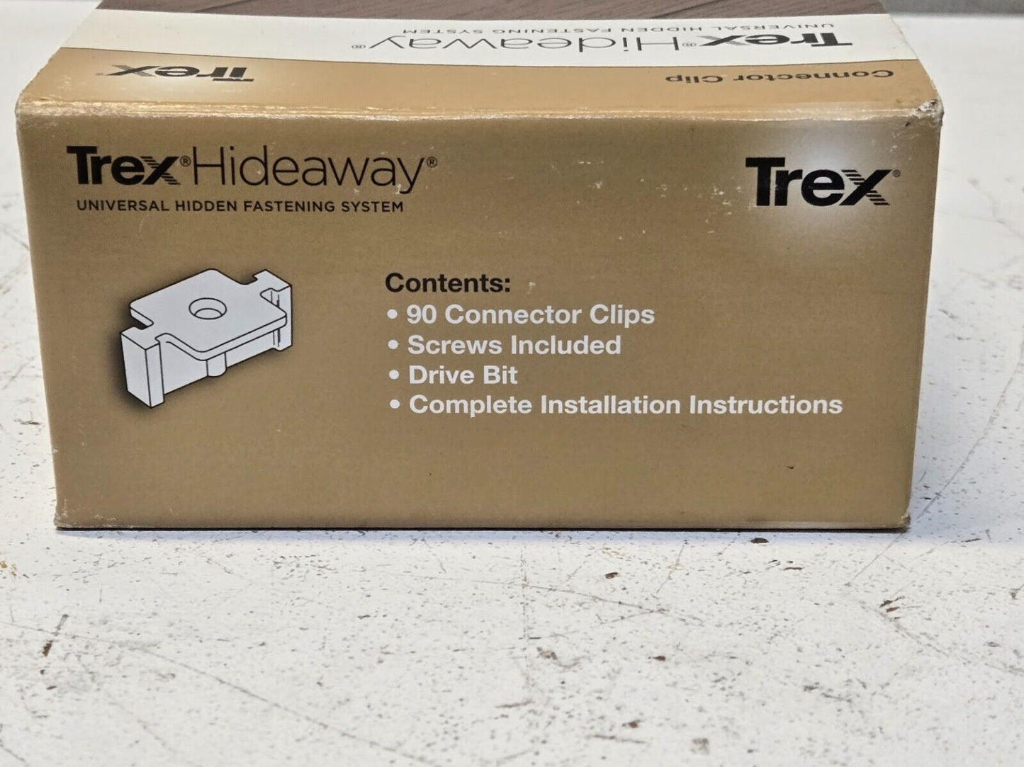 Trex Hideway Connector Clip Box 652835063448 | 90 Clips 50 Square Foot Coverage