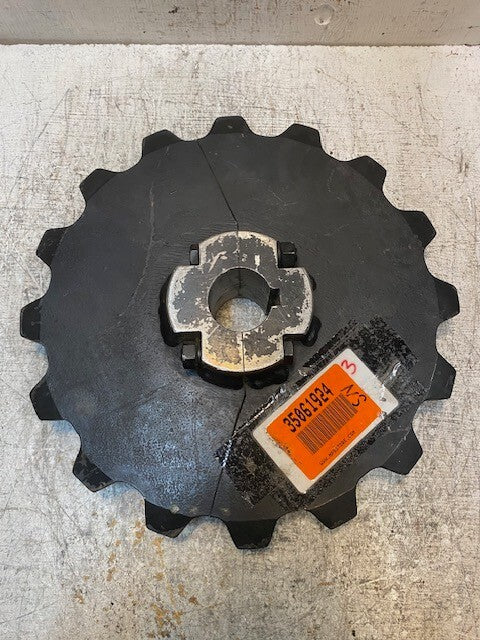 Tsubaki 14" Dia. 16-Tooth Conveyor Split Hub Chain Drive Sprocket Gear 49mm Bore