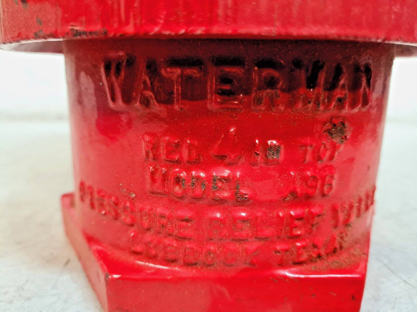 Waterman Pressure Relief Valve A96 | Red 4" | W117A 4x6 AA9