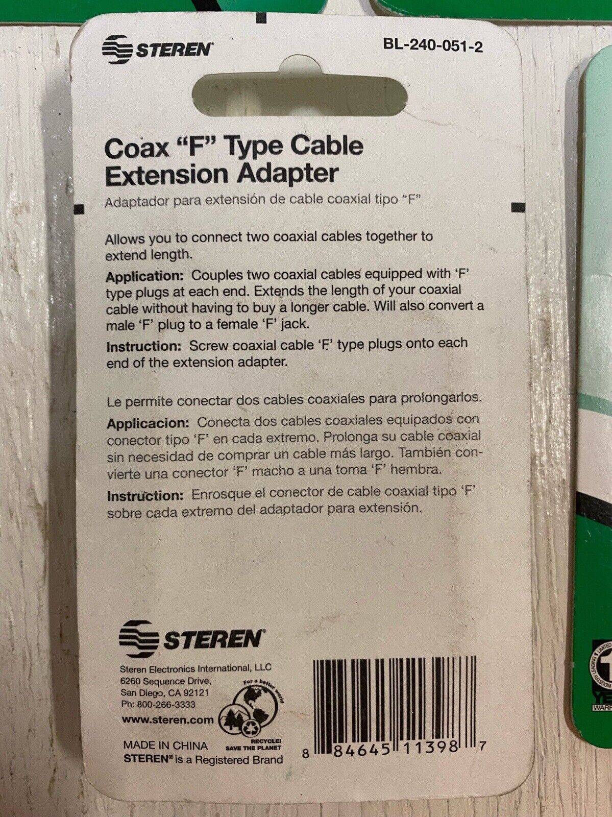 27 Packs Of Steren Coaxial F Type Jack Adapter BL-240- 051-2 - 54 Jacks Total