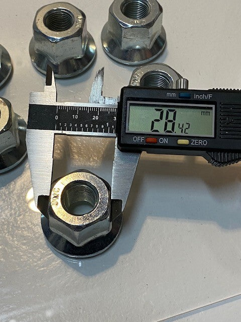 8 Qty of DMC Hex Flange Lug Nuts 14mm ID Thread 41mm OD 28mm Hex Dia. (8 Qty)