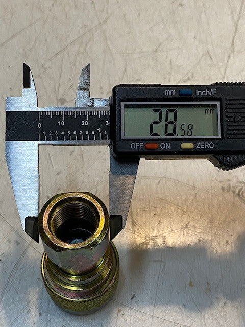 Pioneer Hydraulic Quick Disconnect Female Coupler 37mm OD 18mm Bore