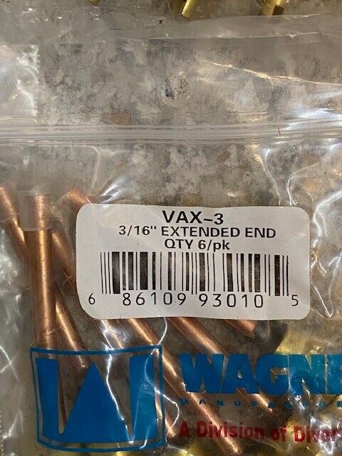 5 Quantity of Wagner VAX-3 3/16" Extended Ends 6-Pack (30 Pcs Total)