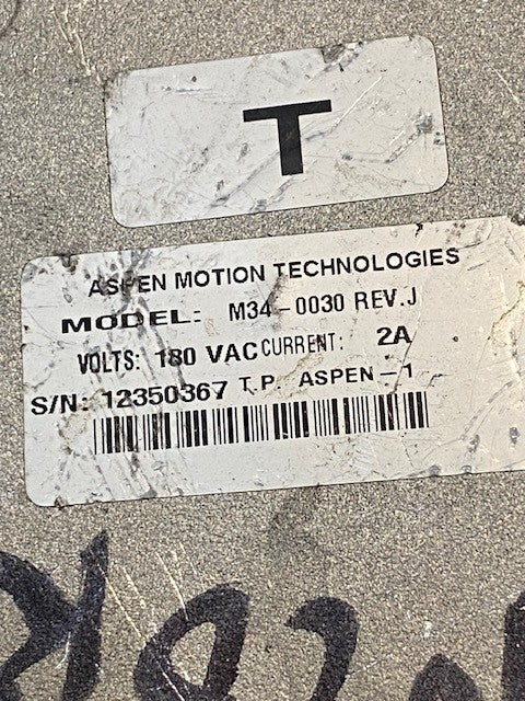 Turbo Chef Aspen Motion Technologies M34-0030 Blower Motor 12350367