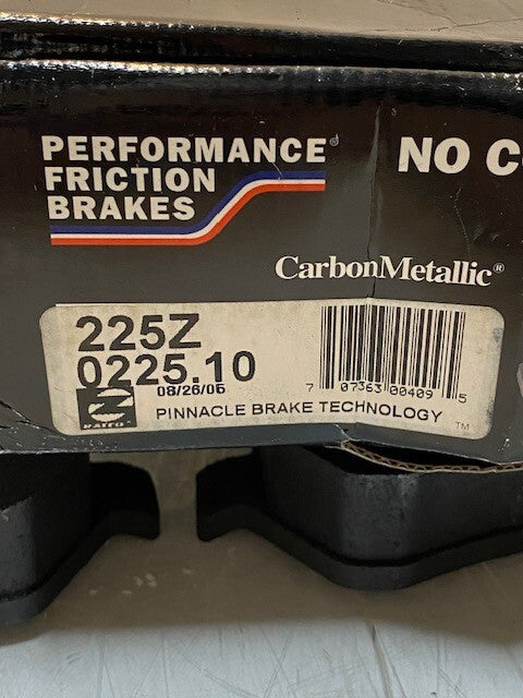 Performance Friction Brakes Carbon Metallic 0225.10 Disc Brake Pad Set 225Z