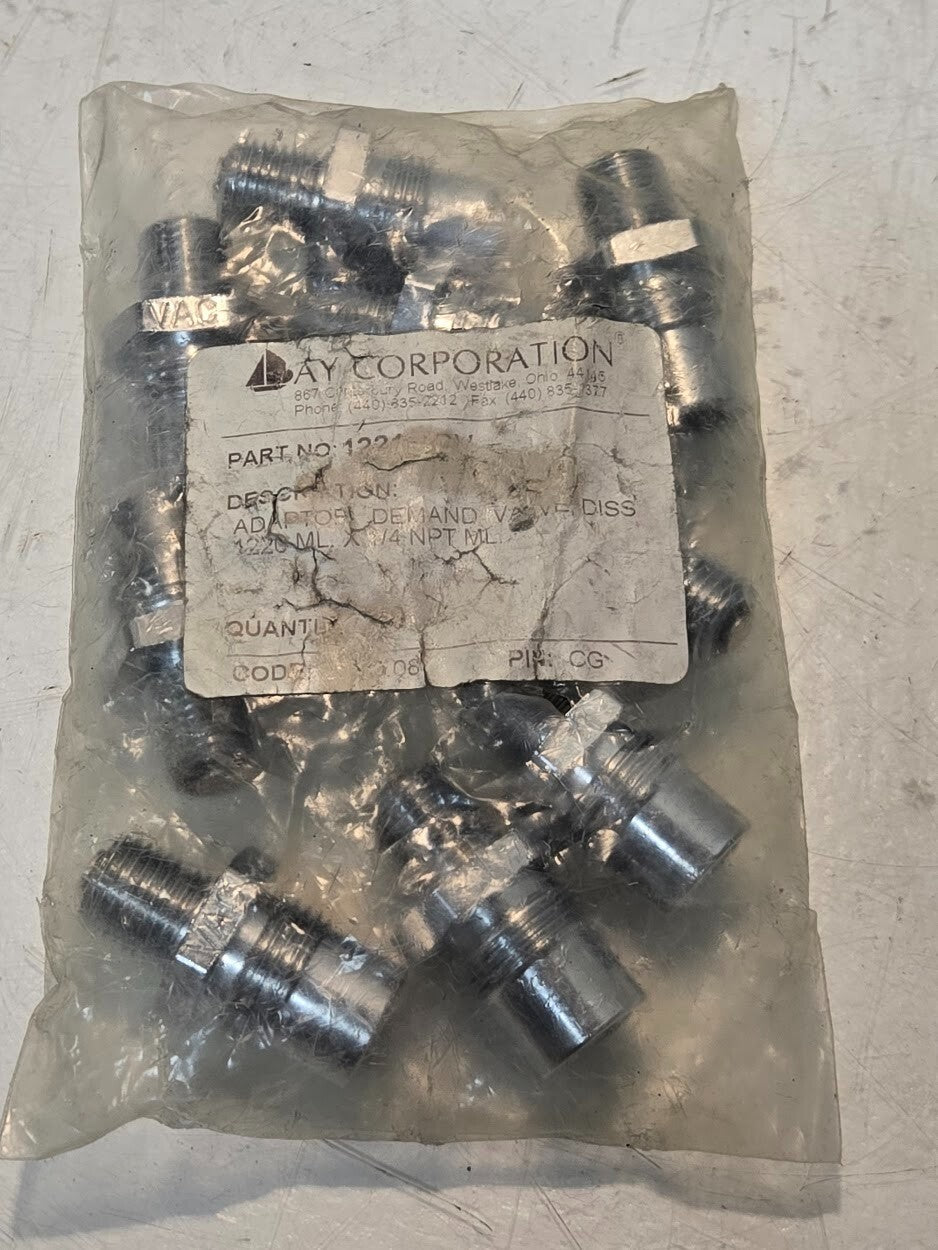10 Quantity of Bay Corporation 1221-4DV DISS DV Adaptor 1/4" Male NPT (10 Qty)