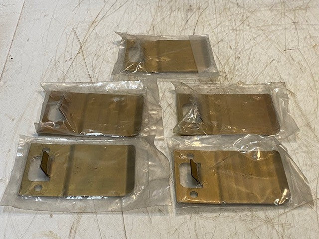 5 Quantity of Golden Metal Extended Lip Strike Plates 3-3/4" x 2-1/4" (5 Qty)