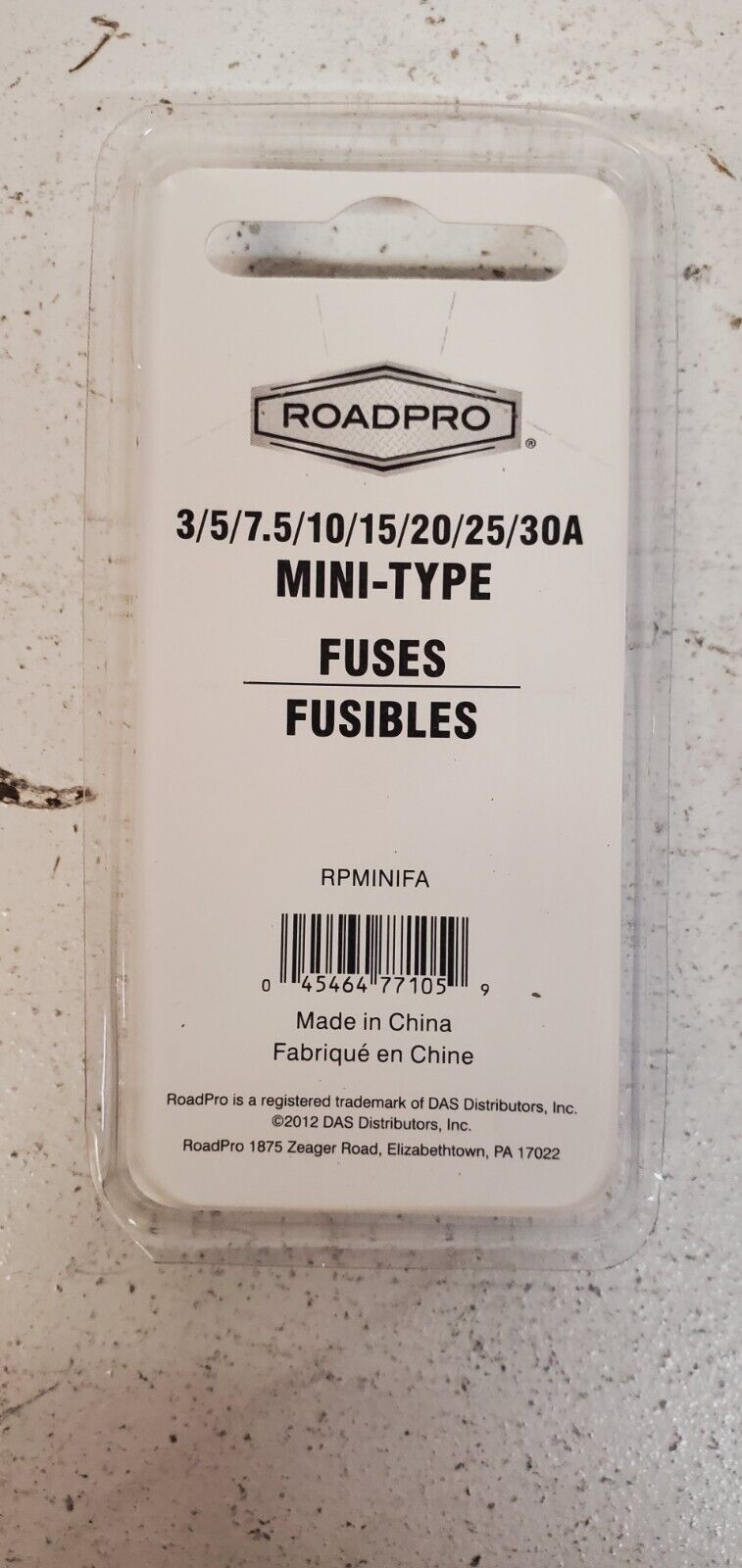 6 Qty of Road Pro Fuses 3/5/7.5/10/15/20/25/20A Mini-Type RPMINIFA (6 Quantity)