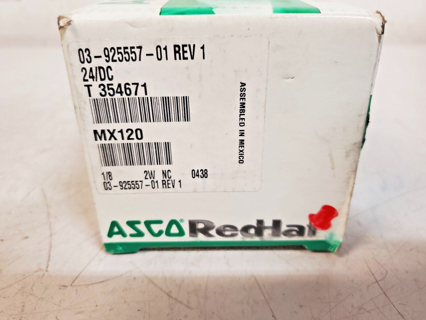 Asco Red Hat Solenoid Valve MX120 | 1/8 | 304683 T354671 | 03-925557-01 REV1