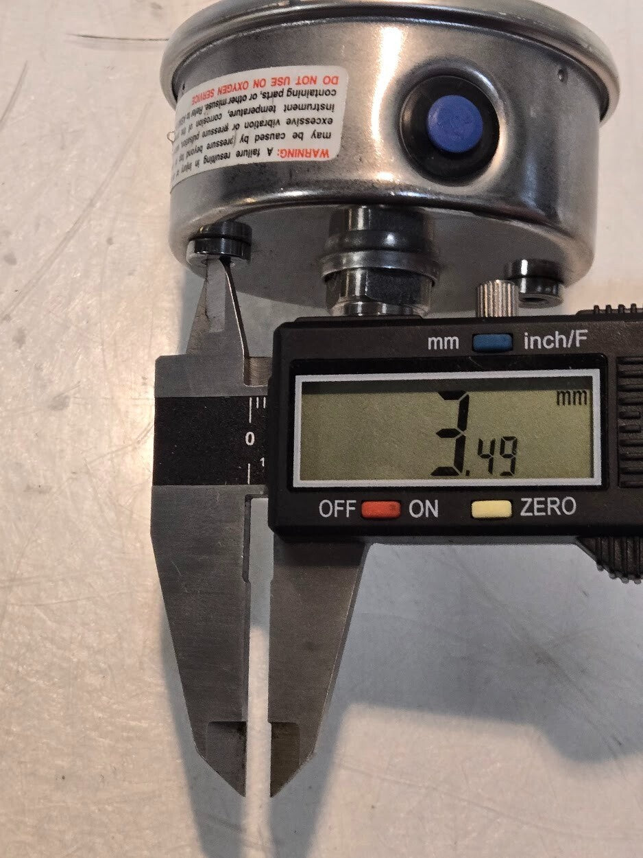 Ashcroft 1008 60mm Pressure Gauge 0-100 PSI | 2-11/16" OD | 1/4" NPT Back Mount