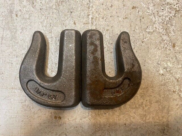 2 Quantity of BPC G7 B/A 3/8" Forged Weld On Grab Chain Hooks (2 Quantity)