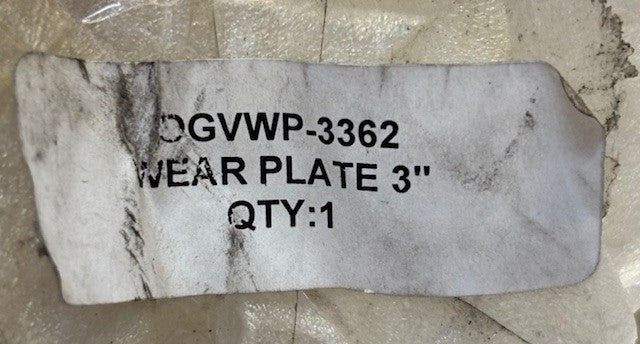 Oteco Gate Valve Wear Plate | WP-3362 | OGVWP-3362
