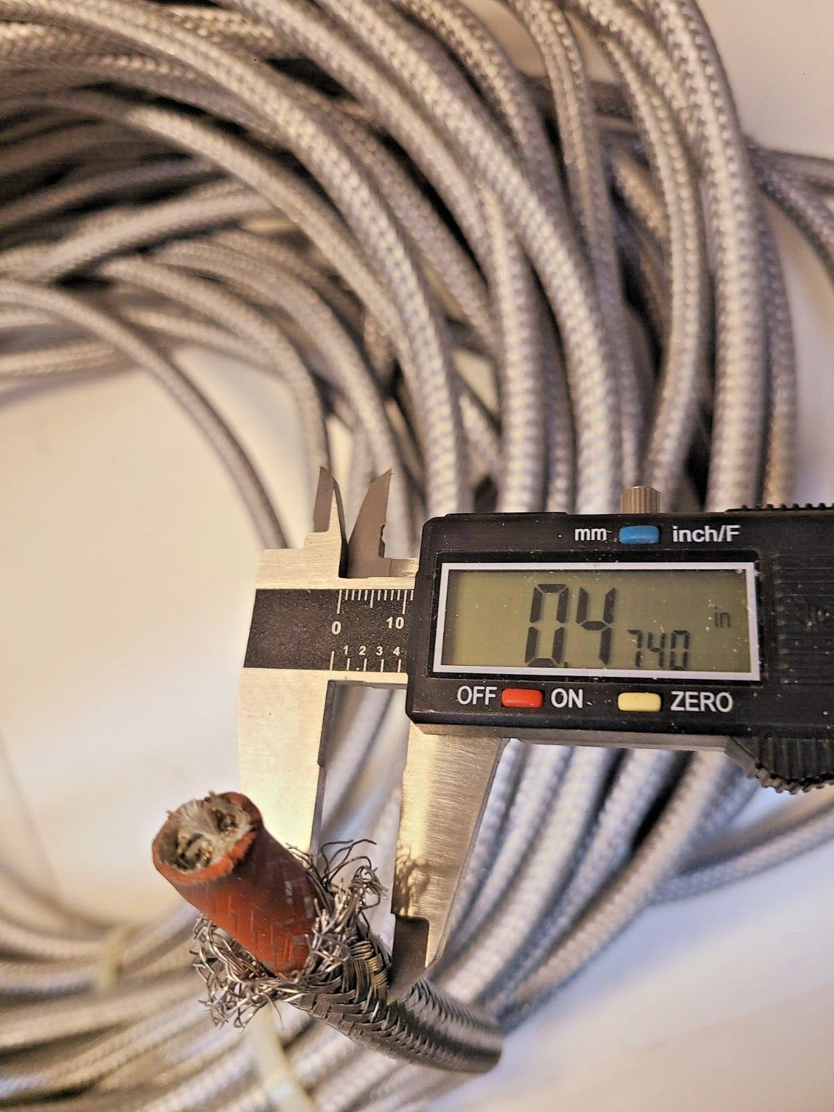 20 Lbs of 304 Braided Cable Sleeving & Wire 1/2" Thickness 2 conductors (20 Lbs)