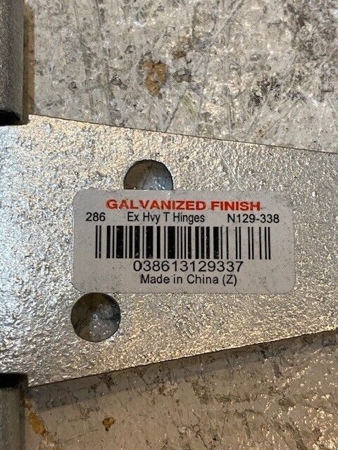 10 Qty of National Hardware N129-338 Galvanized Extra Heavy T-Hinges 4" (10 Qty)