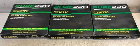 3 Quantity PurePro Professional Grade Auto Parts Cabin Air Filter C23032C (3Qty)