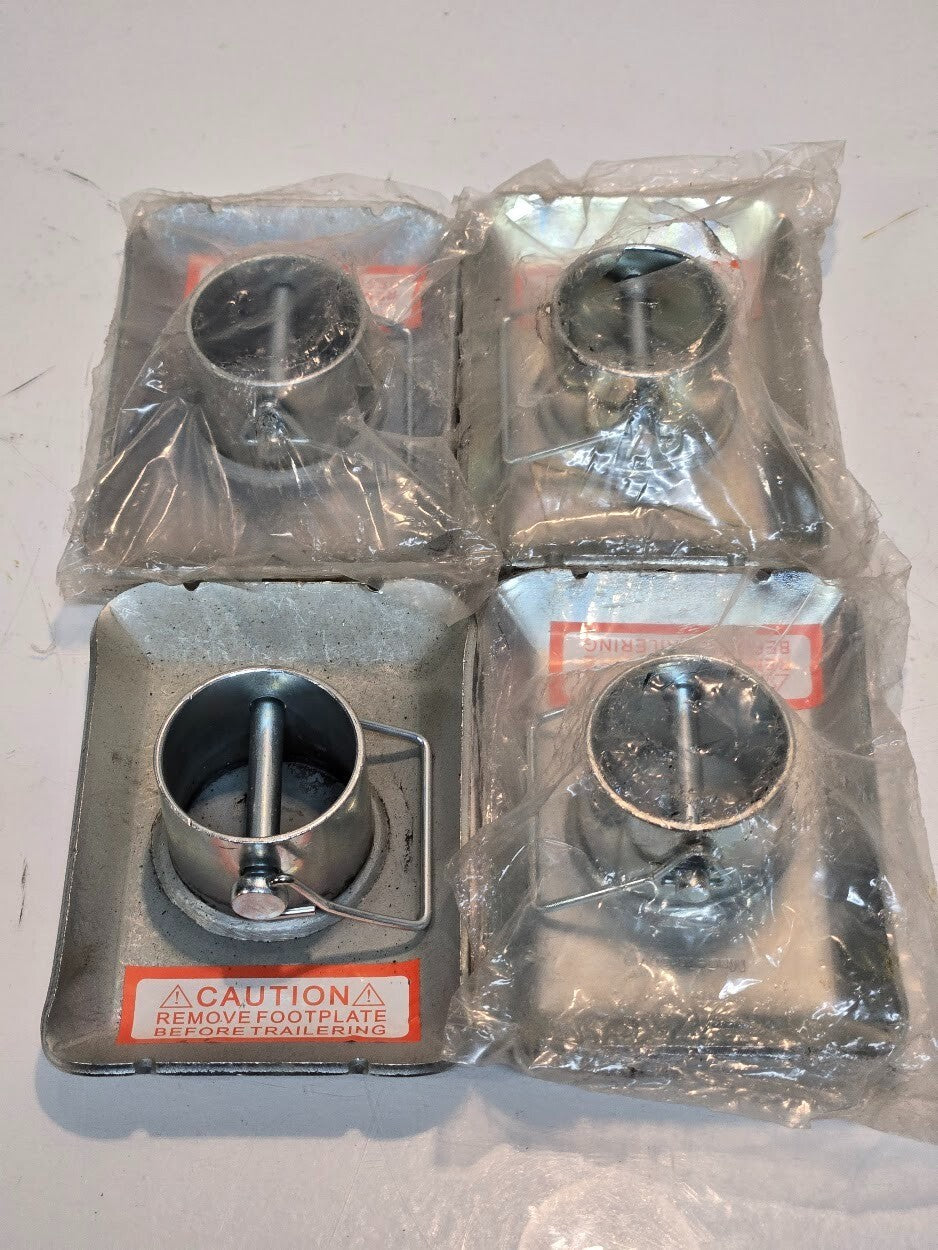 4 Quantity of Trailer Jack Feet 6-1/4"x4-1/4" for 2" Tube for Curt 28272 (4 Qty)