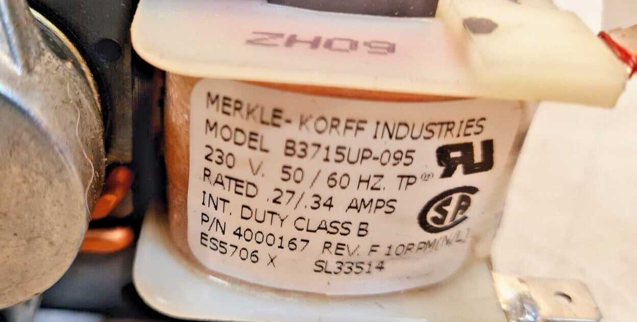 Merkel Korff Gear Motor Conveyor Toaster B3715UP-095 | 4000167 | 230V | 50/60Hz