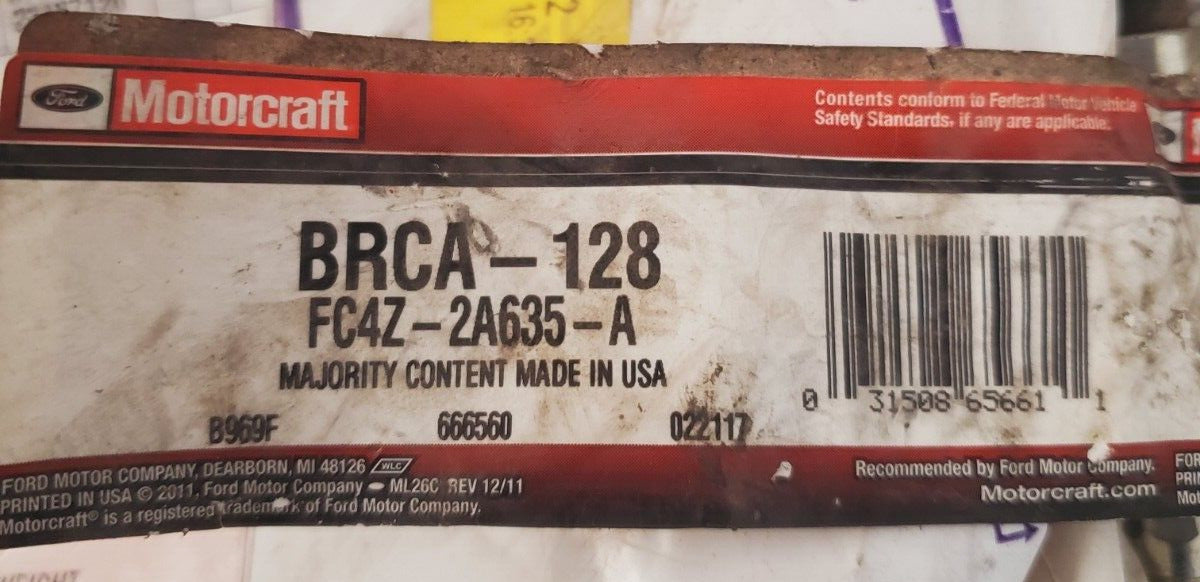 Motorcraft Parking Brake Cable BRCA-128 | FC4Z-2A635-A