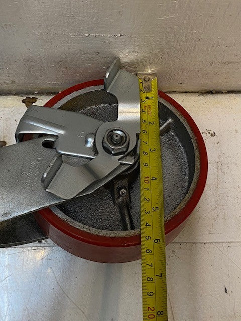 2 Quantity of Colson 6" Swivel Caster Red Wheels 6x2 (2 Quantity)