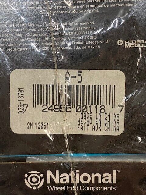 10 Pack of National MOOG Federal Mogul A-5 Tapered Bearings (10 Quantity)