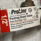 10 Qty of ProLine 1/2" Brass Packing Gland Ball Valve 107-843NL (10 Qty)