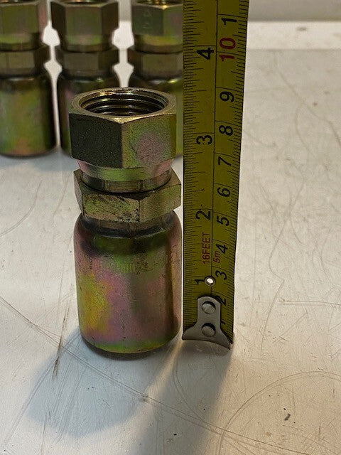 4 Quantity of Hydraulic Hose Fittings for 3/4" Pipe HY12 | 3-1/4" H 24mm Thread