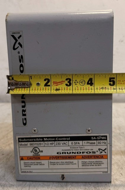 Grundfos Submersible Motor Control Box Model 98315251 Pump Control Unit