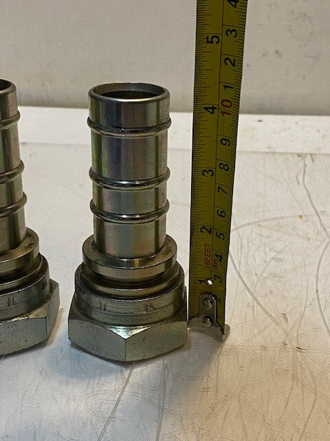 2 Quantity of Hydraulic Hose Fittings 4-1/4" H 33mm OD 23mm ID 50mm Hex (2 Qty)