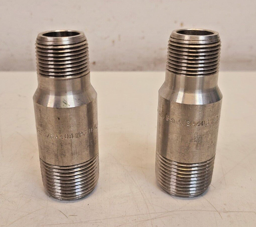 2 Quantity of Steel Heavy Swage Nipples 1 x 3/4 | S/80 SP-95 | 08037 (2 Qty)