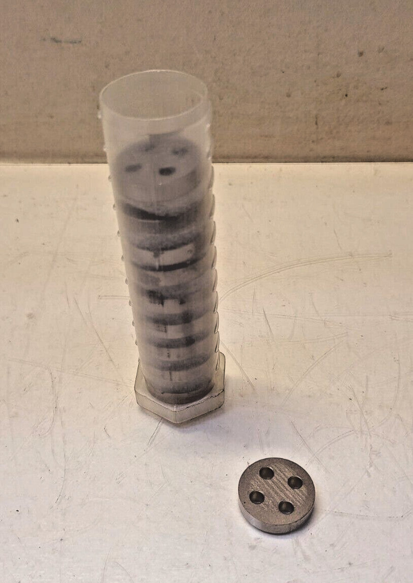 5 Qty. of Carbide Valve Disk Round 1" Dia  x 0.2" thickness | 4 Holes (5 Qty)