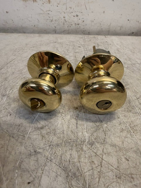 Schlage Plymouth Keyed Entry Door Knob Lockset F51-PLY-605 Replacement Kit