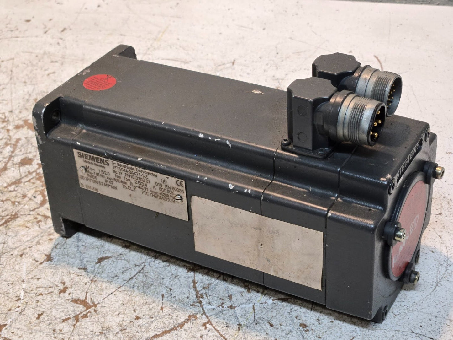 Siemens Servo Motor 1FT5044-0AK71-1-Z | YF PN18 3703 01 | 019 EN 60034