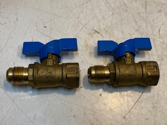 2 Quantity Gas Ball Valves 9850 | 2-3/4" Long 19mm Thread 18mm ID (2 Quantity)