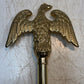 Gold Color Finished Metal Perched Eagle Flagpole Ornament Finial 9" x 7"