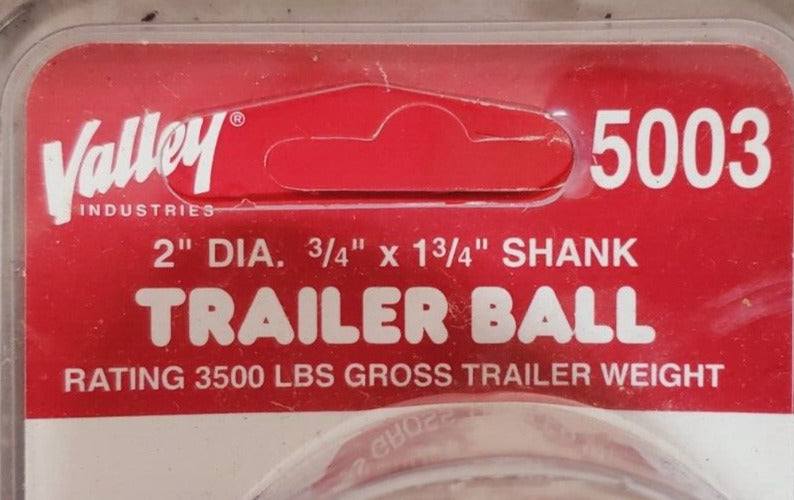 2 Qty. of Valley Mixed Trailer Hitch Balls 5001 & 5003 | 2000Lb & 3500Lb (2 Qty)