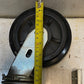 Heavy Duty Spring Loaded Gate Caster 6" Rubber on Cast Iron Wheel 150x50